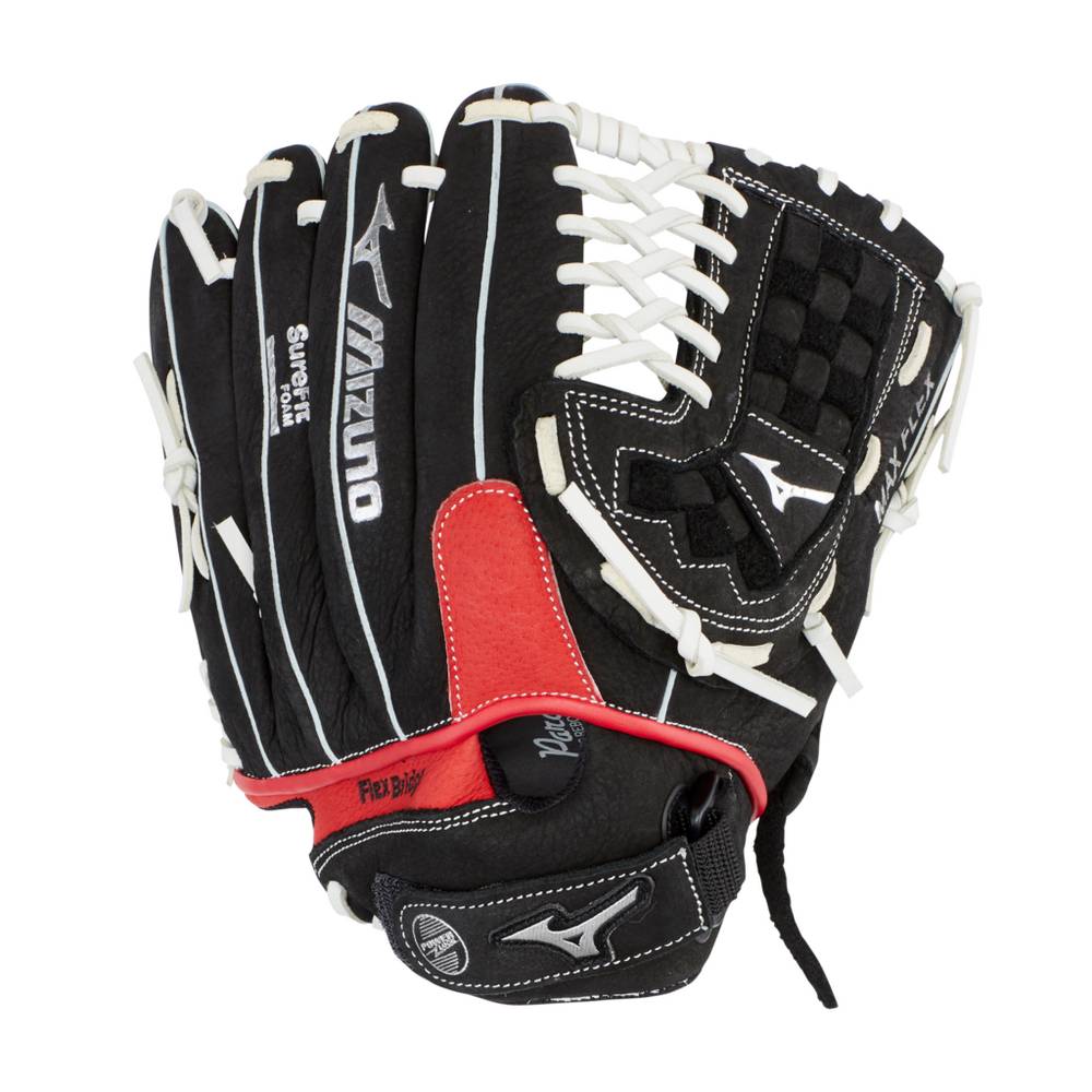 Panske Rukavice Mizuno Prospect Paraflex Series 11.5" Baseball Čierne/Červené Vypredaj CVIR30968